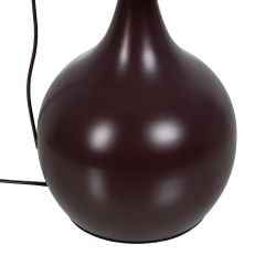 Brown fabric-metal table lamp 33 x 33 x 52 cm