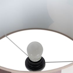 Brown fabric-metal table lamp 33 x 33 x 52 cm