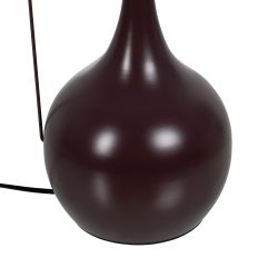 Brown fabric-metal table lamp 40 x 40 x 64 cm