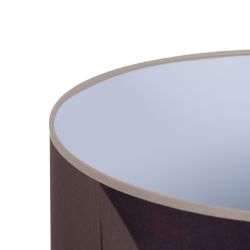 Brown fabric-metal table lamp 40 x 40 x 64 cm