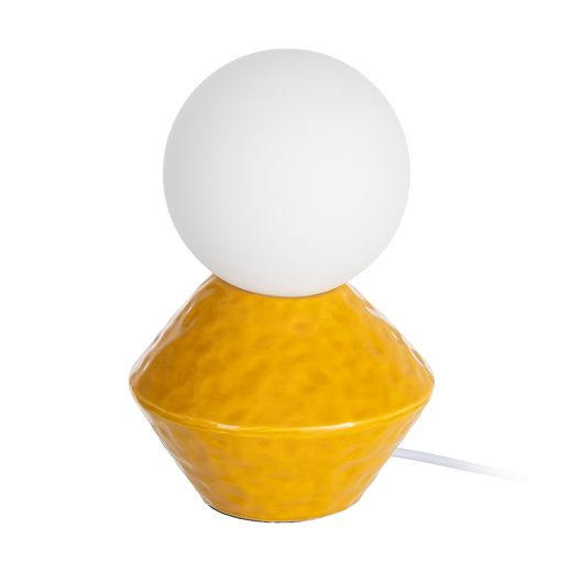 Ceramic mustard table lamp 15.50 x 15.50 x 23 cm