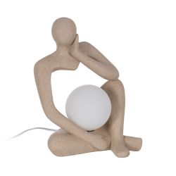 Woman's sand resin table lamp 24 x 23.50 x 35 cm