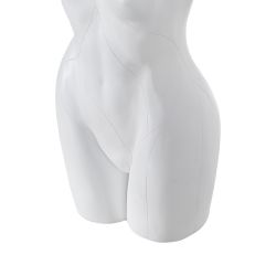 White resin table lamp for women, 26.50 x 21 x 70.50 cm