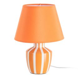 Orange ceramic-fabric table lamp 22 x 22 x 31 cm