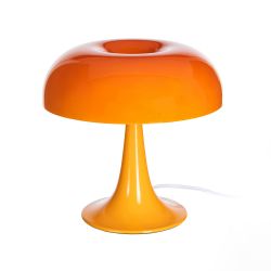 Orange glass-metal table lamp 25.50 x 25.50 x 25 cm