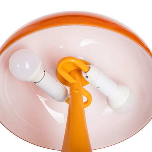 Orange glass-metal table lamp 25.50 x 25.50 x 25 cm