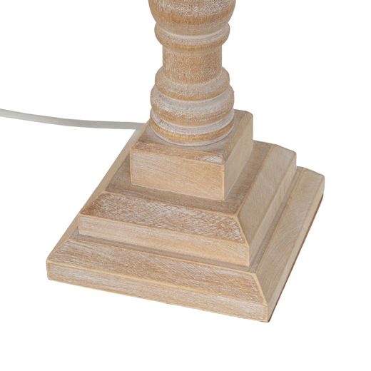 Natural wood/fabric table lamp 40 x 40 x 82.50 cm
