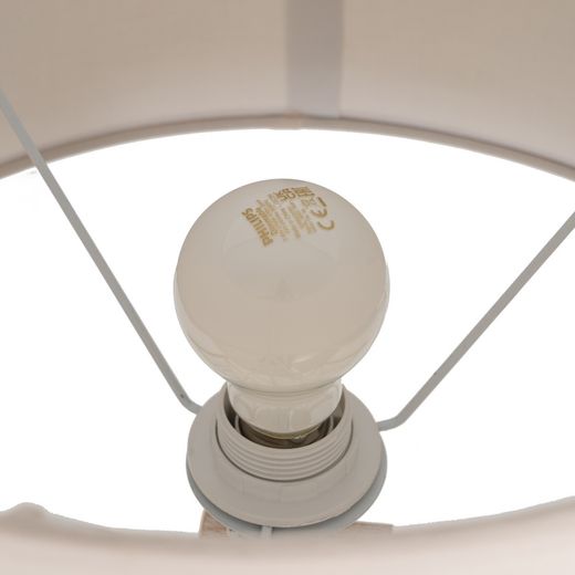 Natural wood/fabric table lamp 40 x 40 x 82.50 cm
