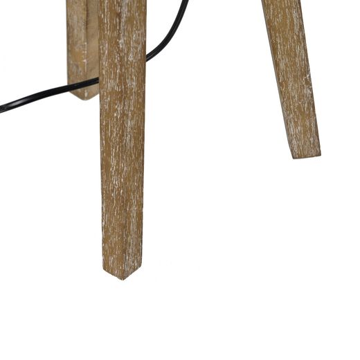 Natural fabric-wood table lamp 33 x 33 x 67 cm