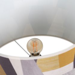 Natural fabric-wood table lamp 33 x 33 x 67 cm