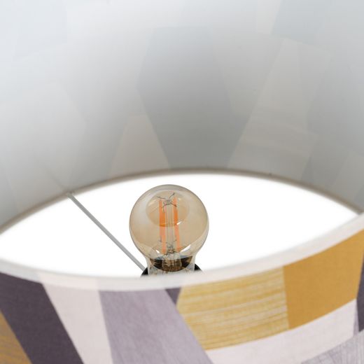 Natural fabric-wood table lamp 33 x 33 x 67 cm