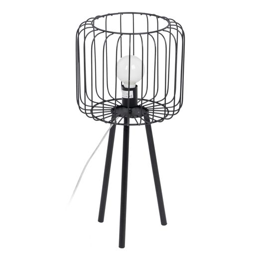Black metal table lamp, lighting, 29 x 29 x 60 cm