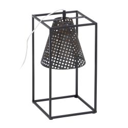 Black and gold metal table lamp, lighting, 20 x 20 x 42 cm