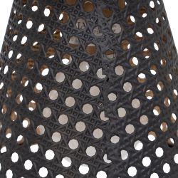Black and gold metal table lamp, lighting, 20 x 20 x 42 cm