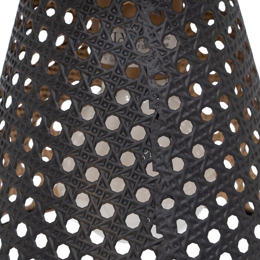 Black and gold metal table lamp, lighting, 20 x 20 x 42 cm