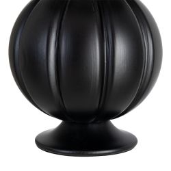 Black fabric-wood table lamp 24 x 24 x 47.50 cm