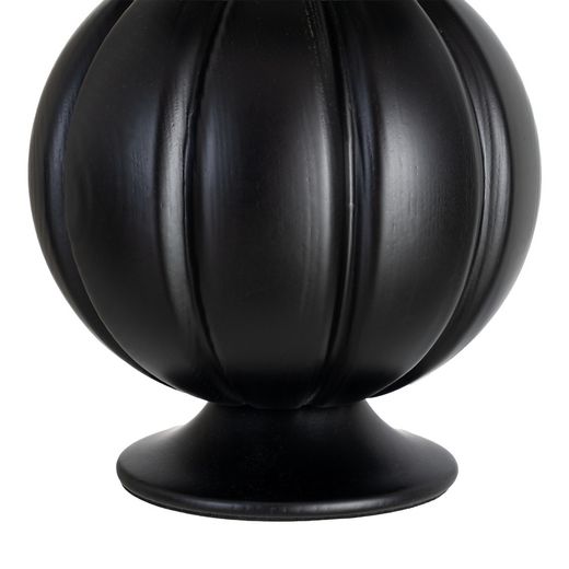 Black fabric-wood table lamp 24 x 24 x 47.50 cm