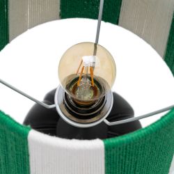 Black fabric-wood table lamp 24 x 24 x 47.50 cm
