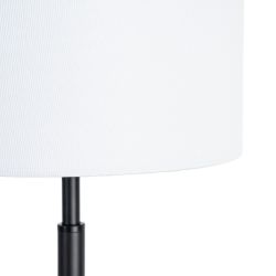 Black fabric-metal table lamp 30 x 30 x 65 cm