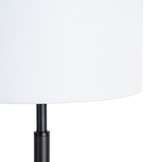 Black fabric-metal table lamp 30 x 30 x 65 cm