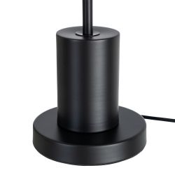 Black fabric-metal table lamp 30 x 30 x 65 cm