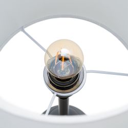 Black fabric-metal table lamp 30 x 30 x 65 cm