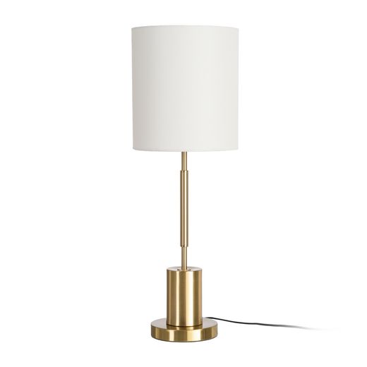 Gold fabric-metal table lamp 30 x 30 x 65 cm