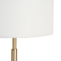 Gold fabric-metal table lamp 30 x 30 x 65 cm