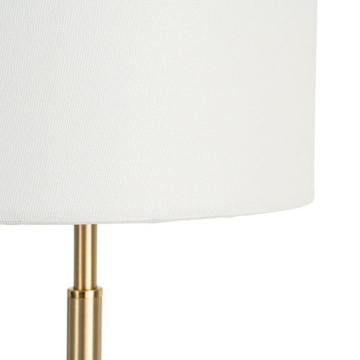 Gold fabric-metal table lamp 30 x 30 x 65 cm