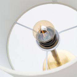 Gold fabric-metal table lamp 30 x 30 x 65 cm