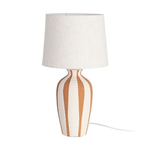 Ceramic striped table lamp, lighting, 30 x 30 x 55.50 cm