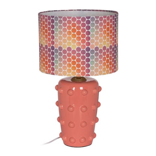 Pink ceramic table lamp, lighting, 35.50 x 35.50 x 60.50