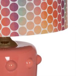 Pink ceramic table lamp, lighting, 35.50 x 35.50 x 60.50
