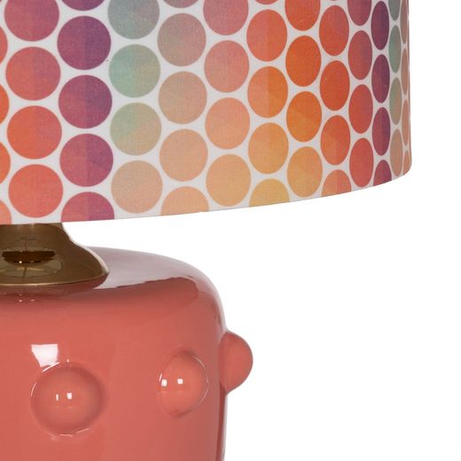 Pink ceramic table lamp, lighting, 35.50 x 35.50 x 60.50