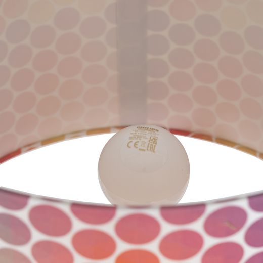 Pink ceramic table lamp, lighting, 35.50 x 35.50 x 60.50