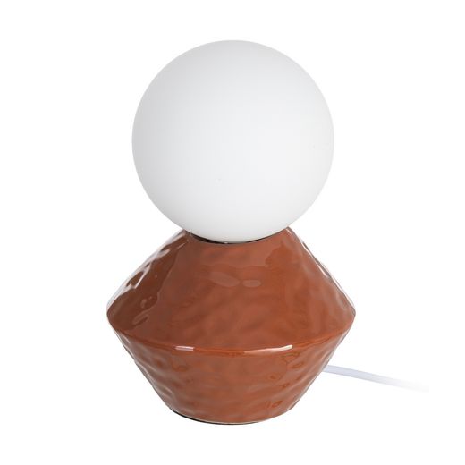 Terracotta ceramic table lamp 15.50 x 15.50 x 23 cm