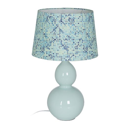 Green ceramic table lamp, lighting, 38 x 38 x 63.50 cm
