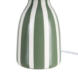 Green ceramic-fabric table lamp 22 x 22 x 30 cm