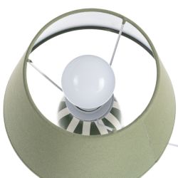 Green ceramic-fabric table lamp 22 x 22 x 30 cm