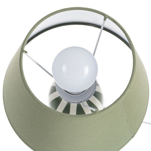 Green ceramic-fabric table lamp 22 x 22 x 30 cm