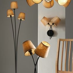 Asia Series living room floor lamp with 3 lampshades