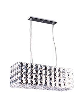 Lámpara rectangular en flores de aluminio Largo 70cm Serie Lina