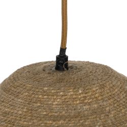 Beige ceiling lamp, natural fiber, 40 x 40 x 12 cm