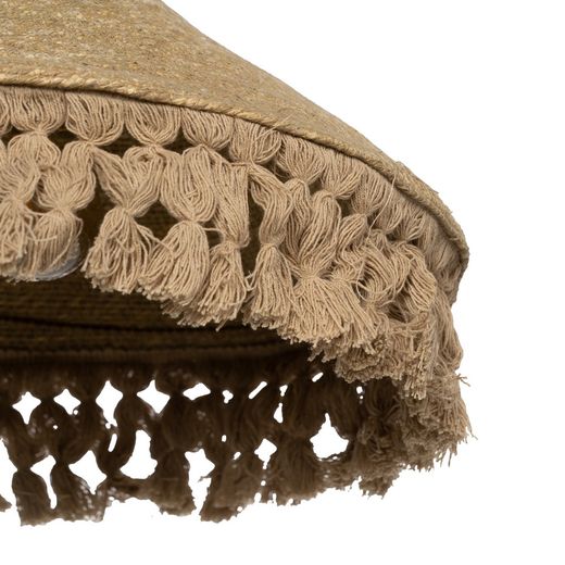 Beige ceiling lamp, natural fiber, 40 x 40 x 12 cm
