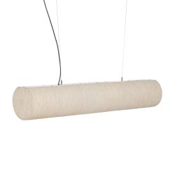 Beigefarbene Deckenleuchte aus Papier und Metall, 1,20 x 1,20 x 20 cm