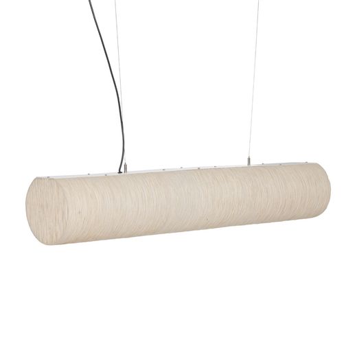 Beigefarbene Deckenleuchte aus Papier und Metall, 1,20 x 1,20 x 20 cm