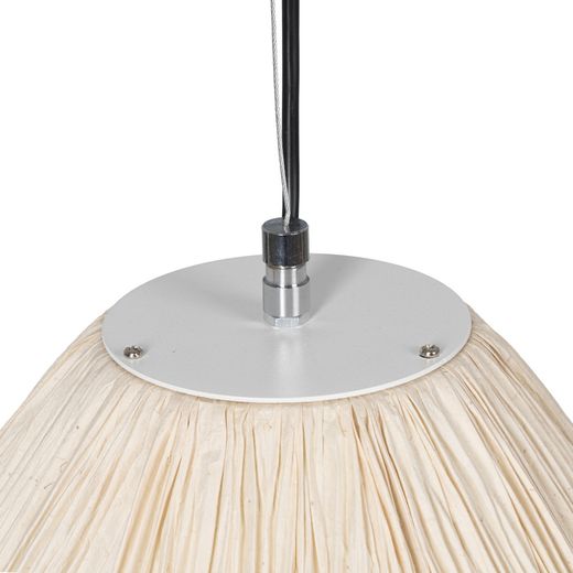 Beige paper-metal ceiling lamp 49 x 49 x 40 cm