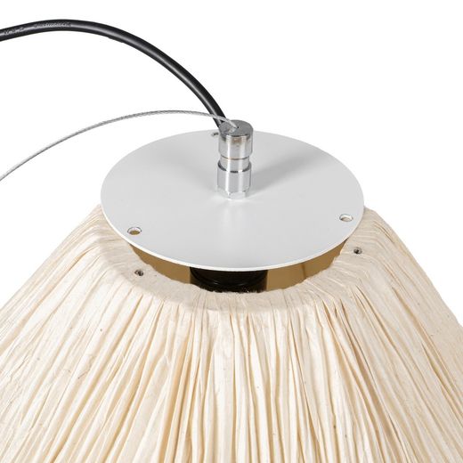 Beige paper-metal ceiling lamp 49 x 49 x 40 cm