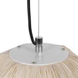 Beige paper-metal ceiling lamp 55.50 x 55.50 x 30 cm