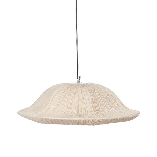 Beige paper-metal ceiling lamp 62.50 x 62.50 x 20 cm